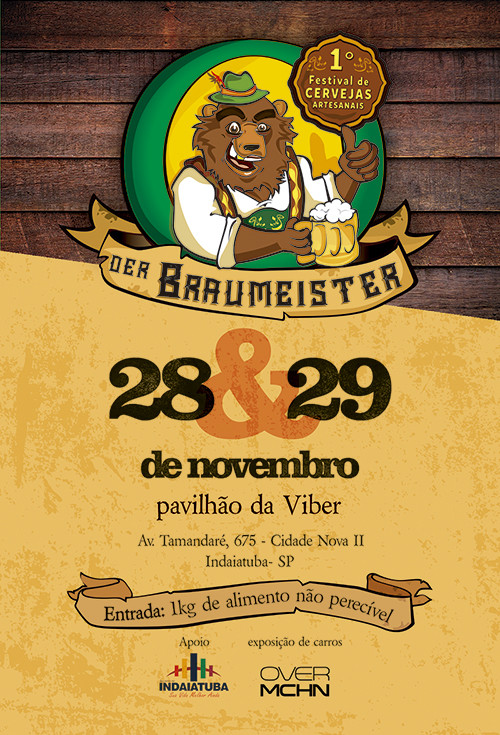 Em novembro, cidade receberá o Der Braumeister, 1⁰ Festival de Cervejas Artesanais de Indaiatuba Blog Favoritos