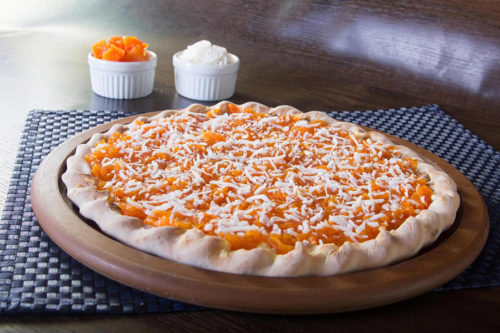 Receitas do Chef Pizza de Abóbora com Coco Mega Pizza Blog Favoritos