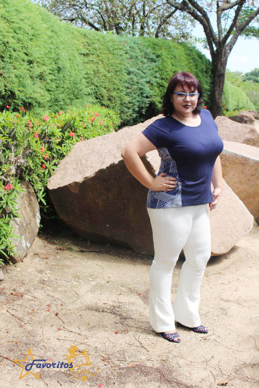 calça branca para gordas